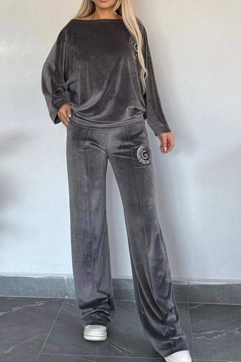 'Fauna' Long Sleeve Top and Pants Set - Celes Fashion